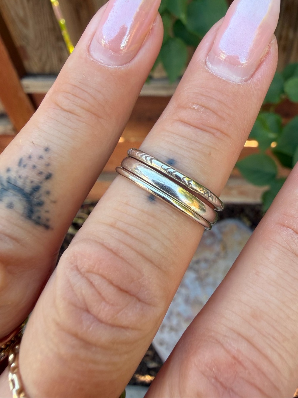 Sterling silver ring set